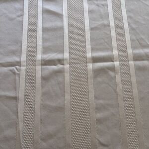 Beige Linen Patterned Tablecloth Rectangle 52"x68"